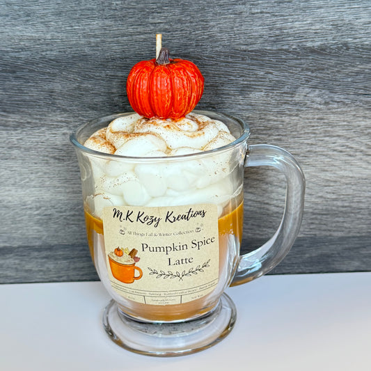 Pumpkin Spice Latte Mug Candle