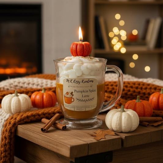 Pumpkin Spice Latte Mug Candle